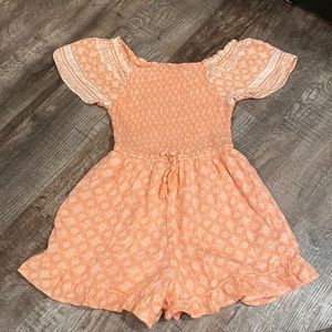 Justice Coral Pink Romper Dress